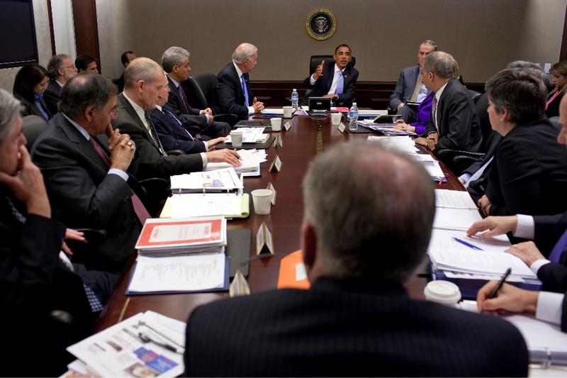 President Obama meets with his National Security Team.